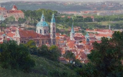 View of Little Quarter Church of St. Nicholas Prague