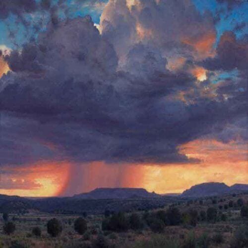 Monsoon Rain for Painted Desert by Artist Curt Walters