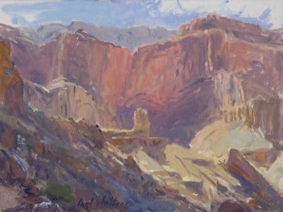 Apache Walls oil 6x8 by Curt Walters