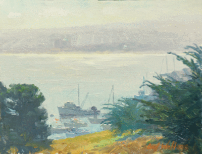 Ouite Above Monterey oil on canvas 9x12