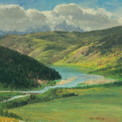 SLIDE LAKE Grand Teton National Park oil