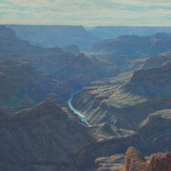 WEST FROM MOHAVE | oil 20" x 20" | by Curt Walters